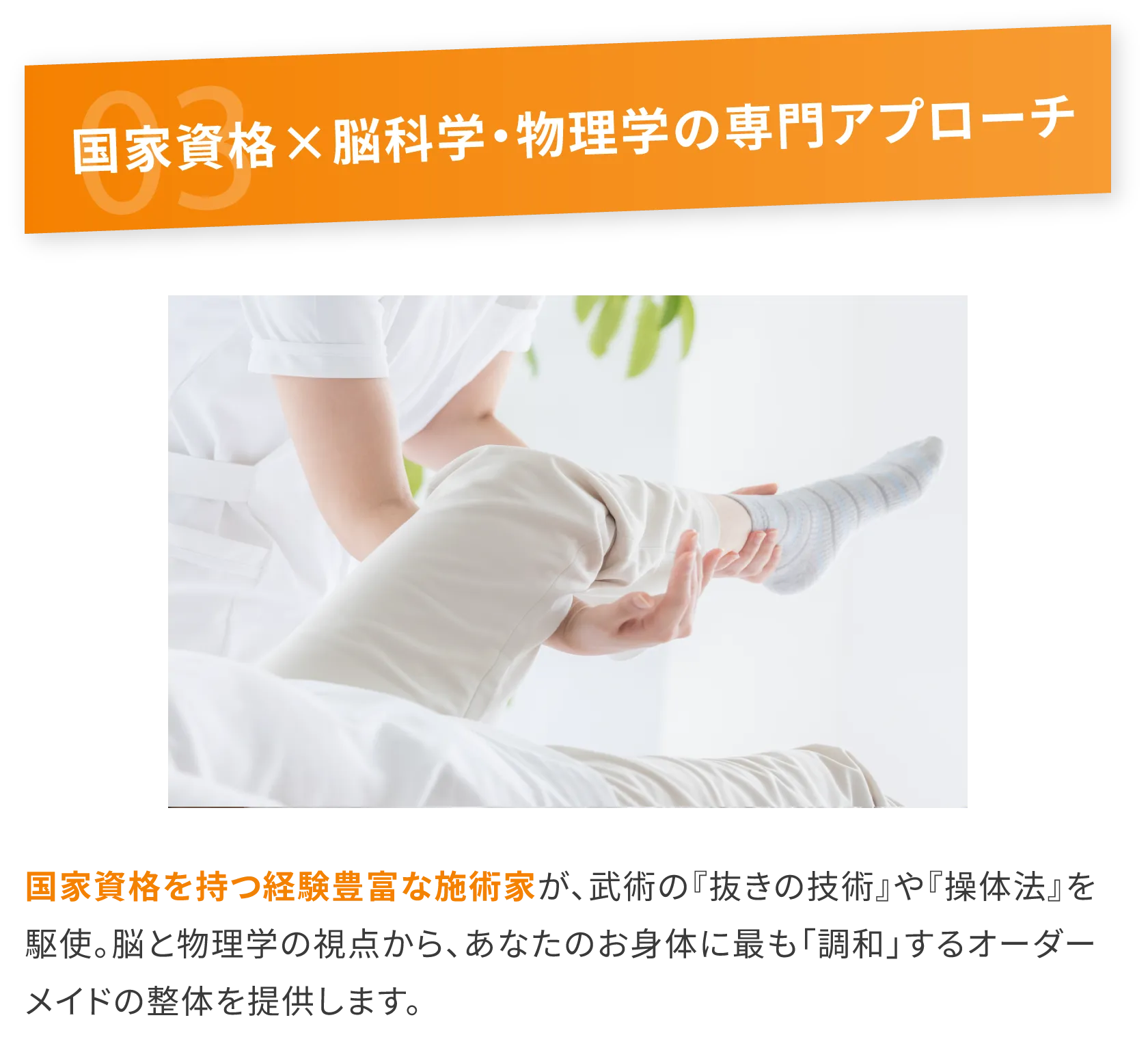 国家資格取得者が担当