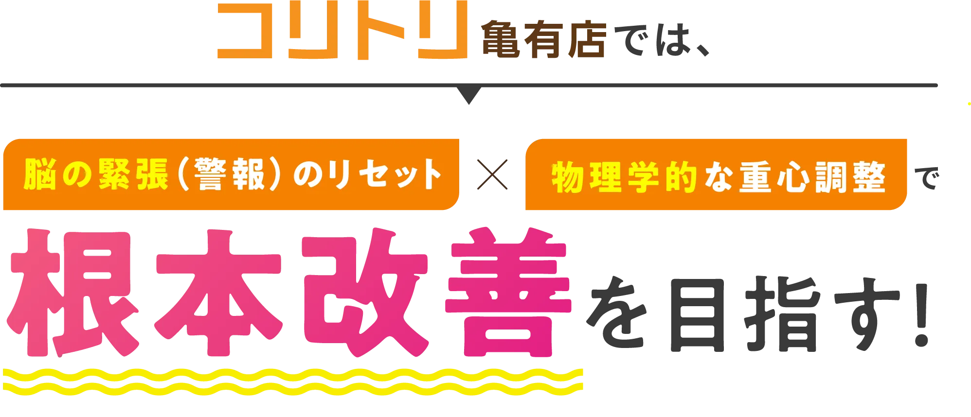 コリトリ亀有店では、痛みの要因を徹底追求、技術アプローチで根本改善をめざす！
